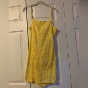 Zaful Yellow Gingham Sun Dress